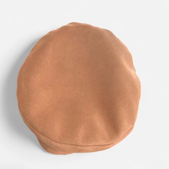 Lack of Color Lola Peach Cream Suede Newsboy Cap Coquette Slouch Hat Large 59cm - Picture 7 of 8